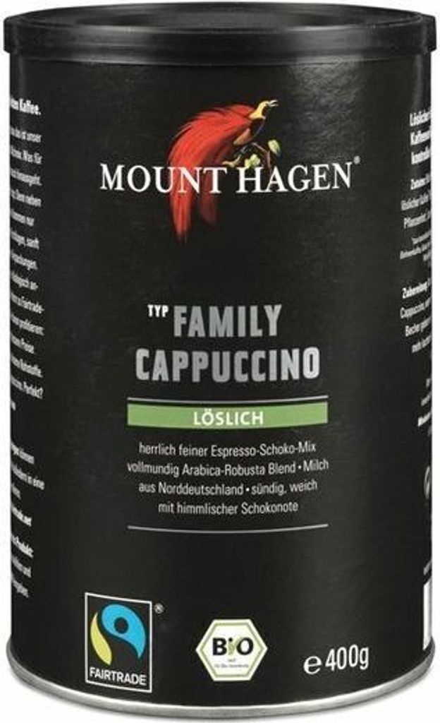 Mount Hagen Family Cappuccino Dose -- 400g x 6  - 6er Pack VPE
