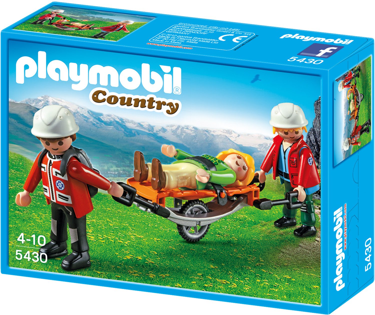 Playmobil Mountain Rescuers With Stretcher