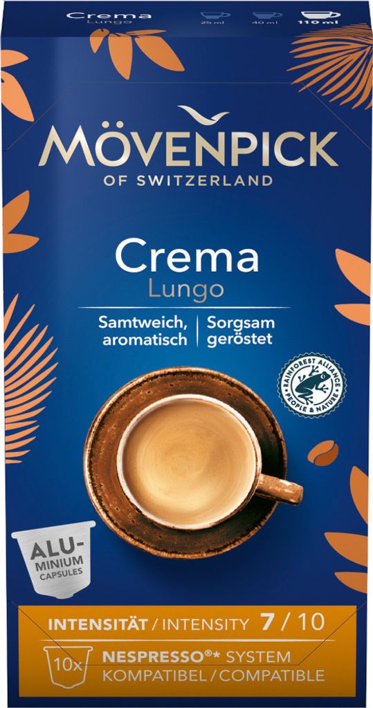 Mövenpick CREMA LUNGO coffee capsules, 8 x 10 pieces