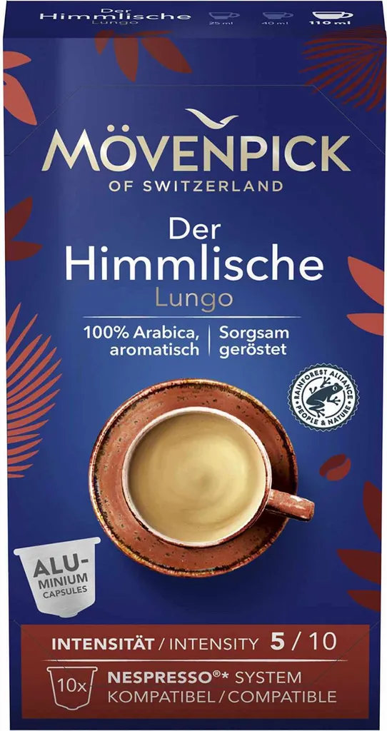 Mövenpick THE HEAVENLY LUNGO coffee capsules, 10 pieces