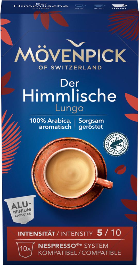 Mövenpick THE HEAVENLY LUNGO coffee capsules, 8 x 10 pieces