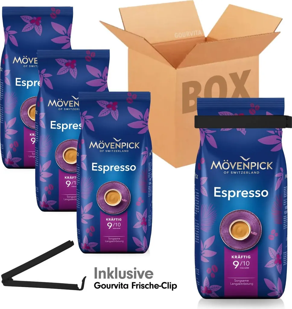 Mövenpick Espresso Coffee Beans 4 x 1 Kilo