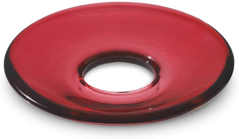 Holmegaard Candle Holder Red 13.5 x 9.5 x 9.5 cm