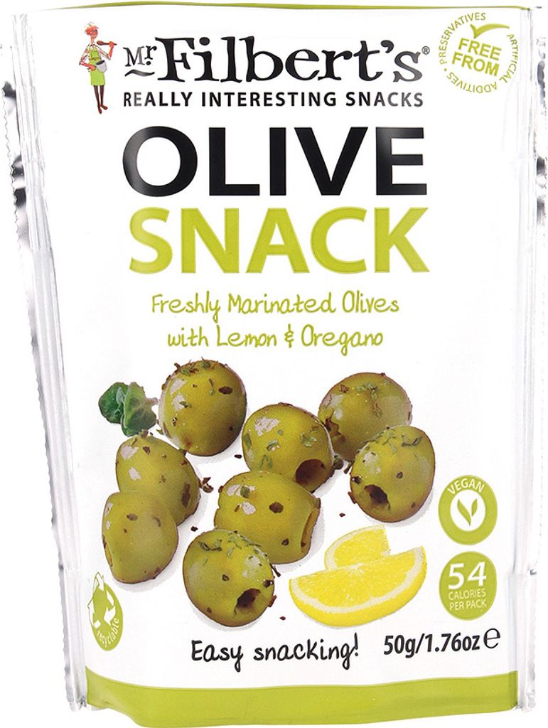 Mr. Filbert's Green Olives Lemon Oregano 50g