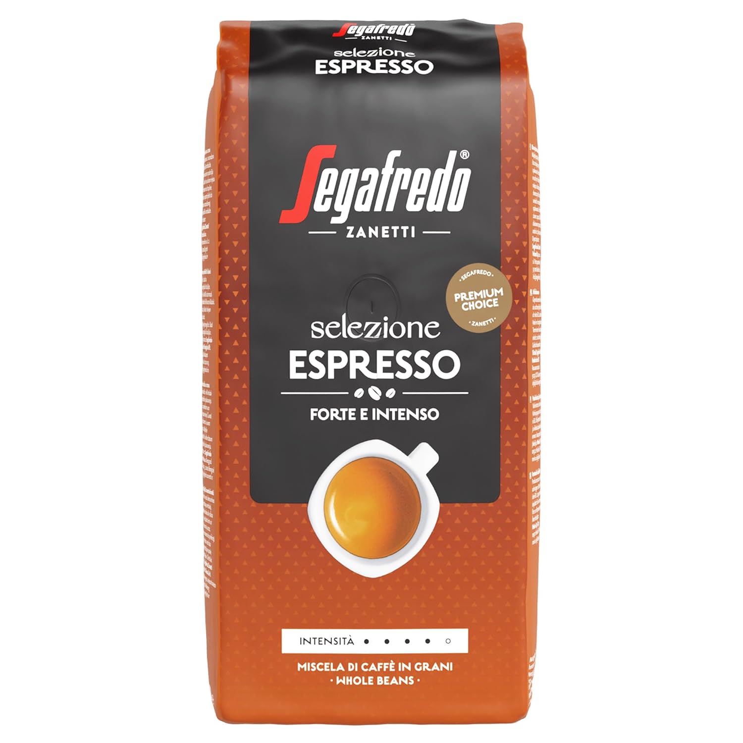 Segafredo Zanetti Selezione Espresso - Whole Bean (1 kg Pack) - Suitable for all Italian Coffee Specialties - Medium to Dark Roasting, Strong and Intense Flavor