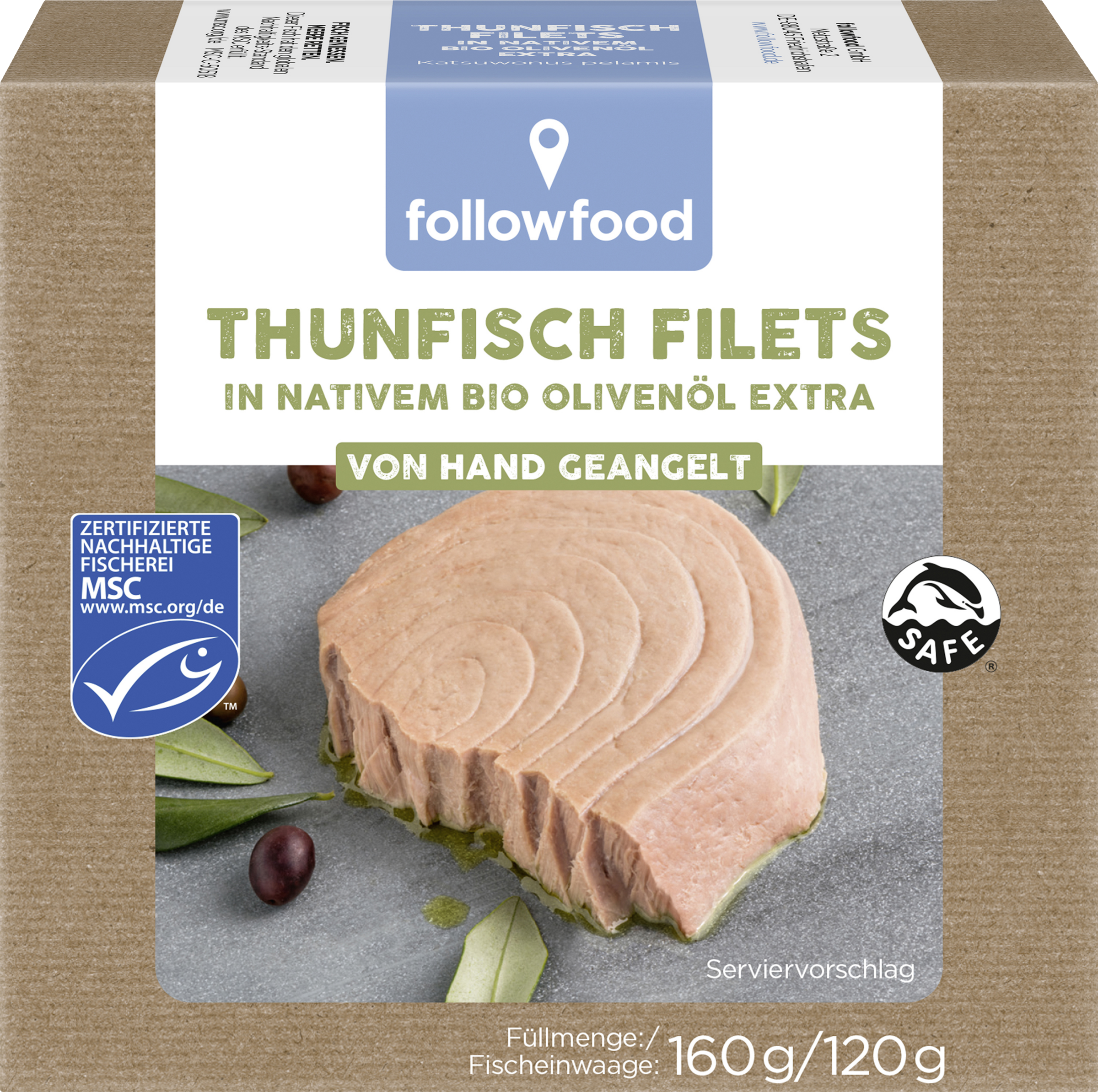 MSC tuna fillets in organic extra virgin olive oil