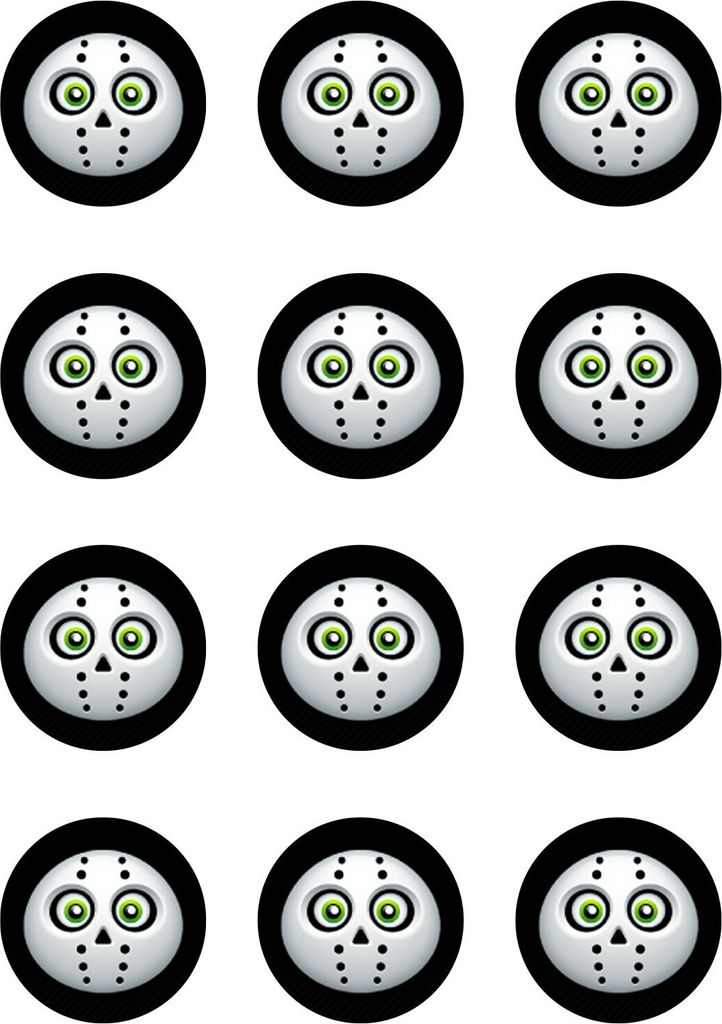 Muffin topper cupcakes muffins Halloween sugar paper Hannibal HW10