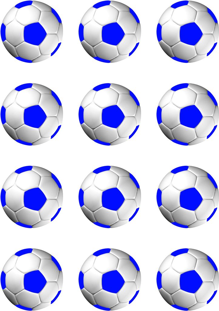 Muffin toppers cupcakes muffins children's birthday football party football party football FB01 blue