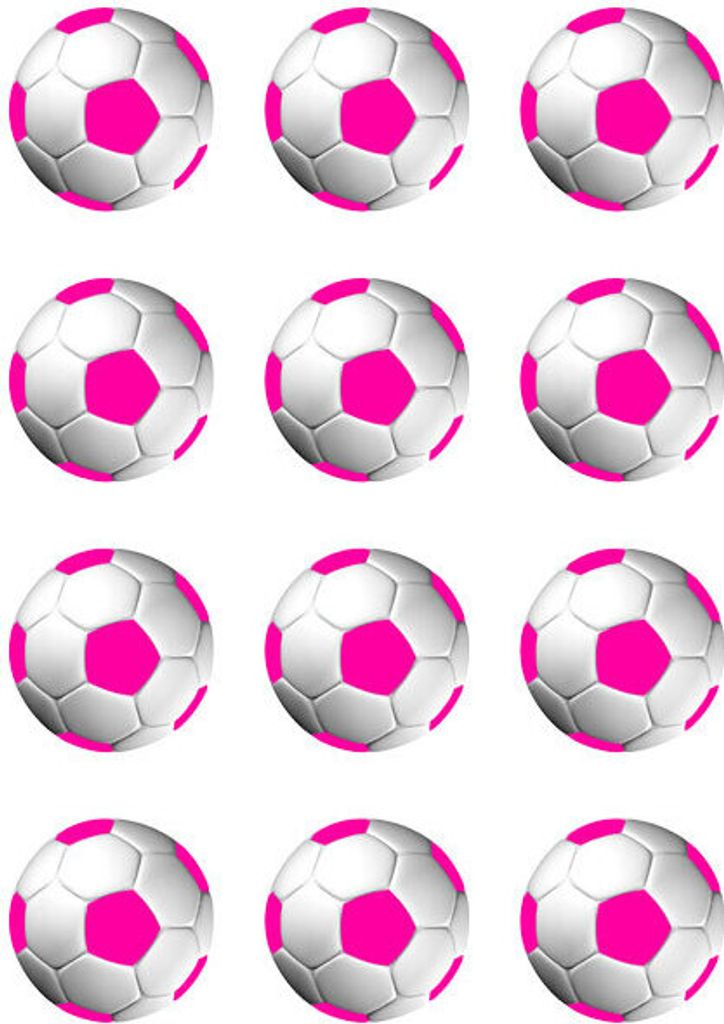 Muffin toppers cupcakes muffins children's birthday football party football party football FB01 magenta