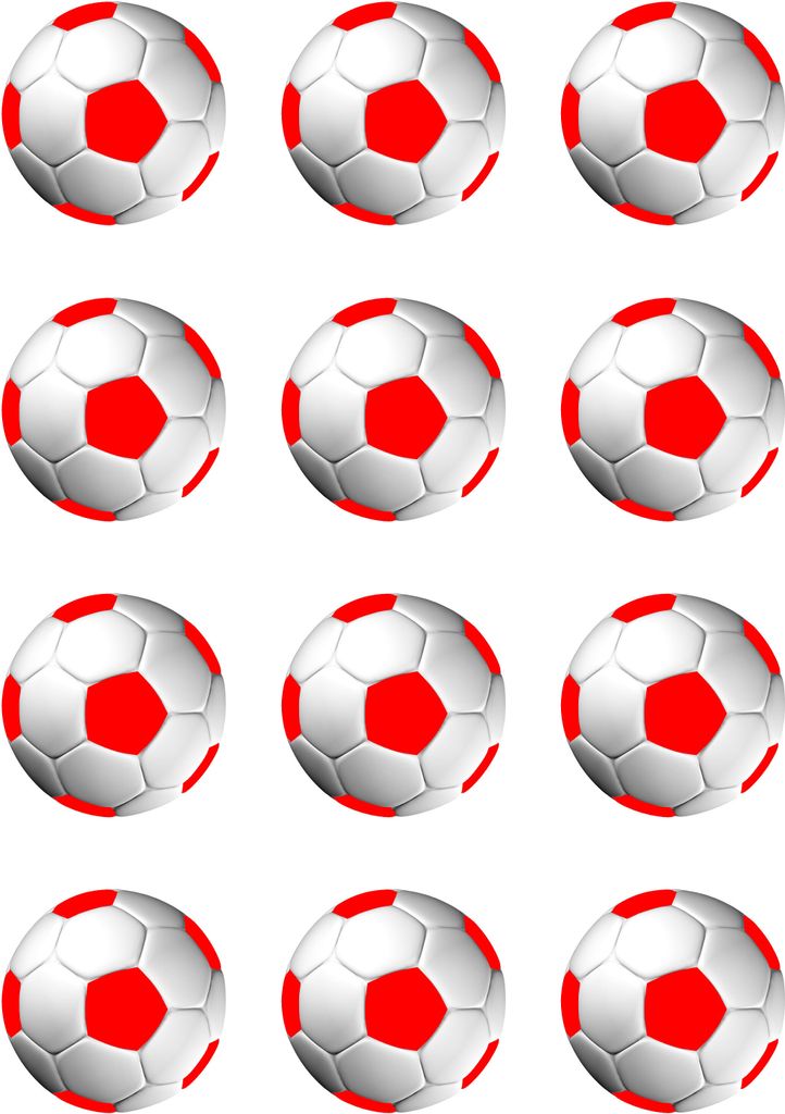 Muffin toppers cupcakes muffins children's birthday football party football party football FB01 red