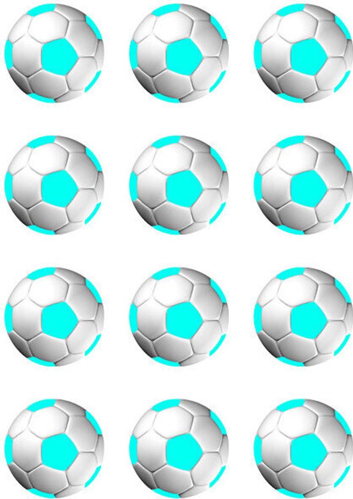 Muffin toppers cupcakes muffins children's birthday football party football party football FB01 turquoise