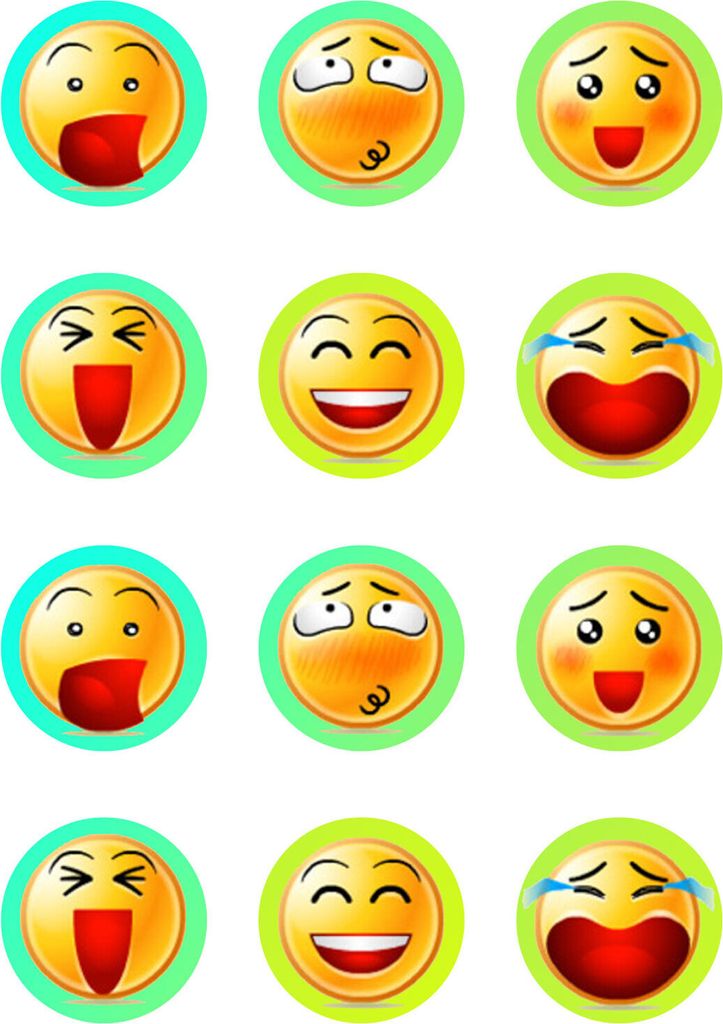 Muffin toppers cupcakes muffins children's birthday smiley smileys SM02