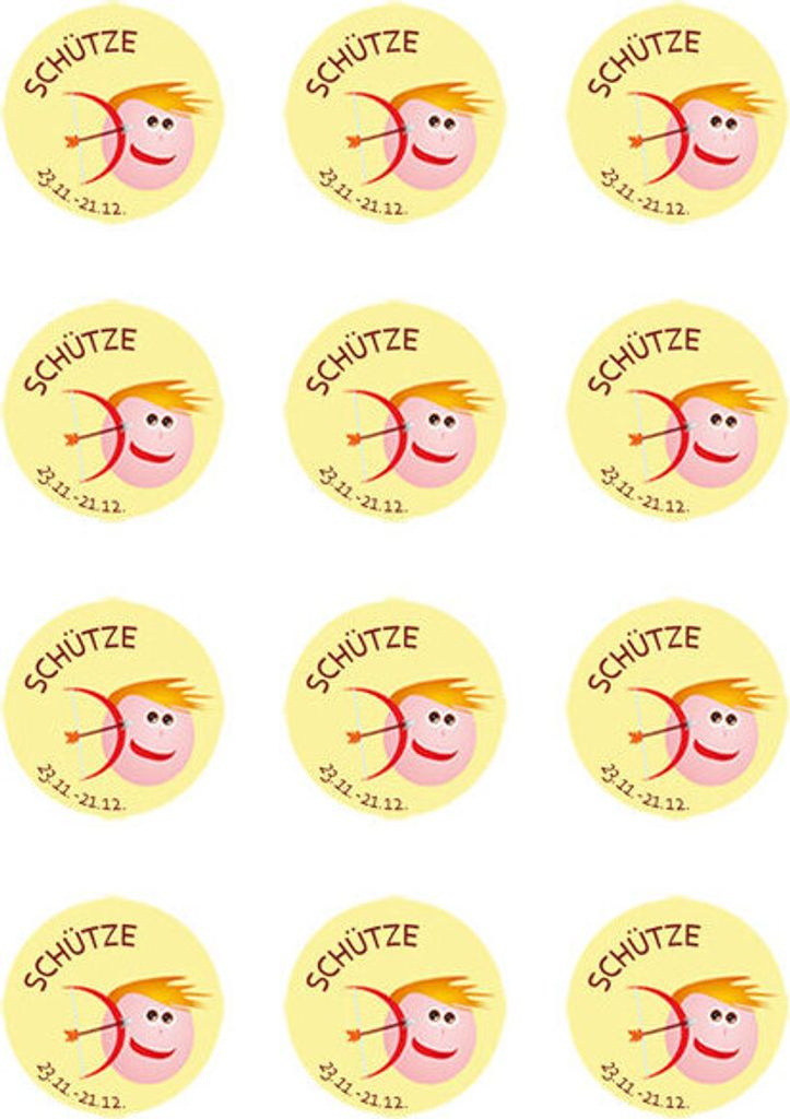 Muffin toppers Cupcakes Muffins Children's birthday Zodiac sign SZ01 Sagittarius