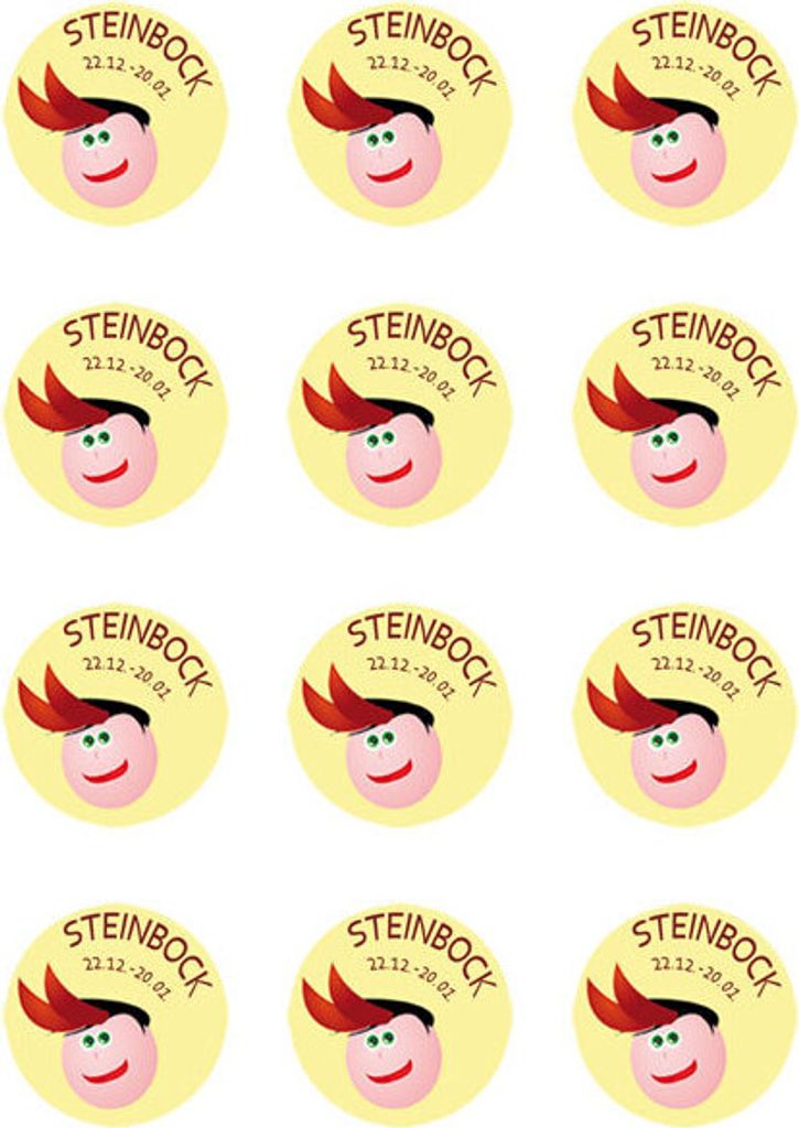 Muffin toppers Cupcakes Muffins Children's birthday Zodiac sign SZ01 Capricorn