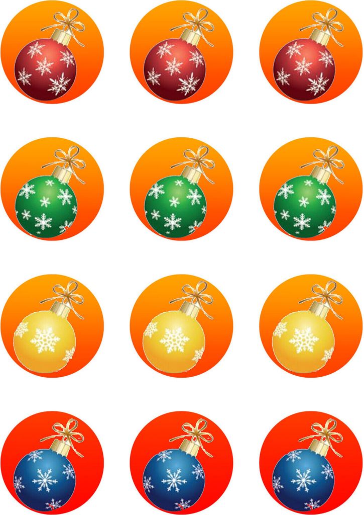 Muffin toppers cupcakes muffins children's birthday Christmas Christmas tree balls WN04