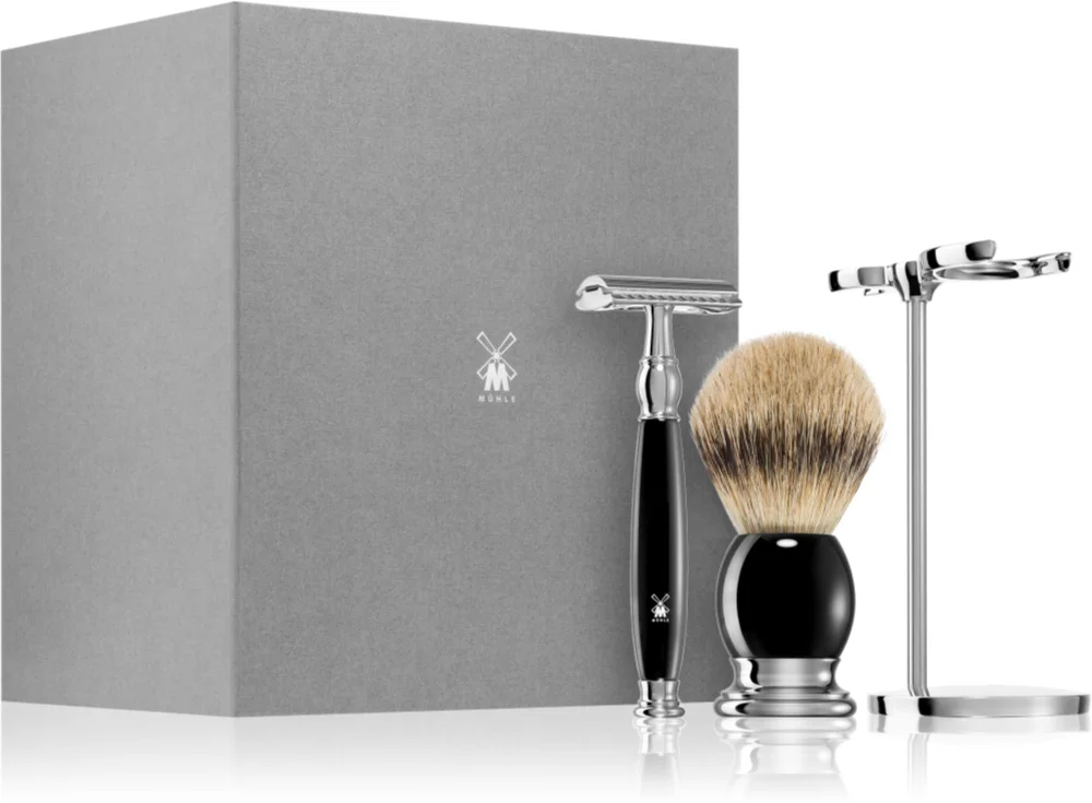 Mühle SOPHIST Set Black Resin Shaving Set
