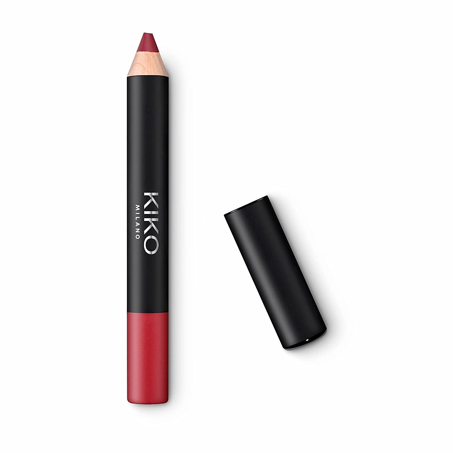 KIKO Milano Smart Fusion Matte Lip Crayon 06 | Contour Pen for On the Go, ‎cherry red