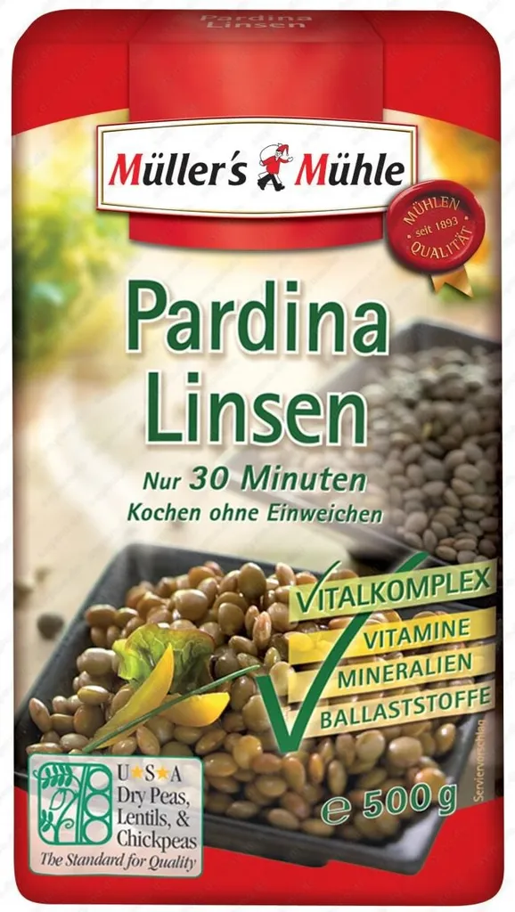 Müllers Mühle Pardina Lentils, (500 g bag)