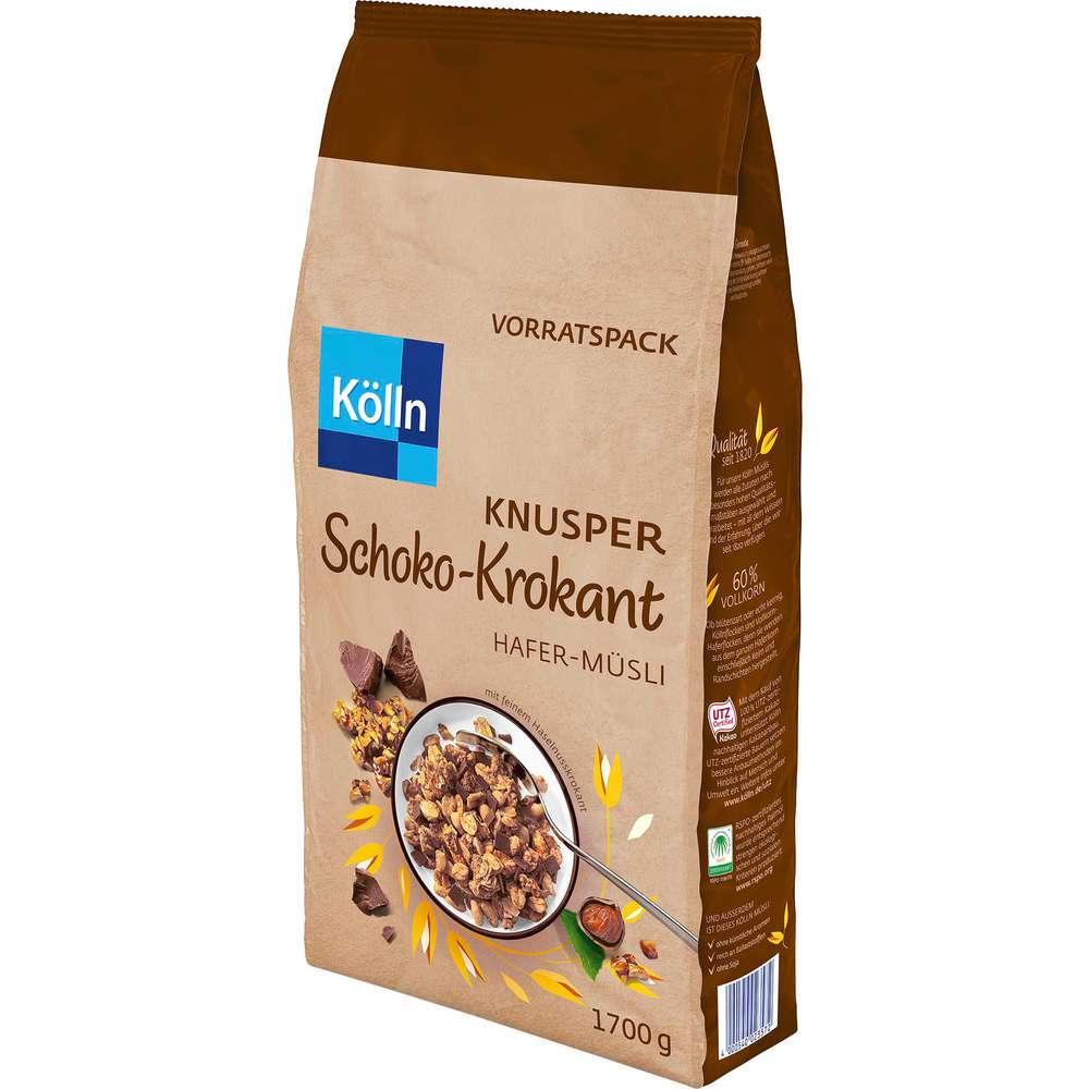 Crunchy muesli, chocolate brittle