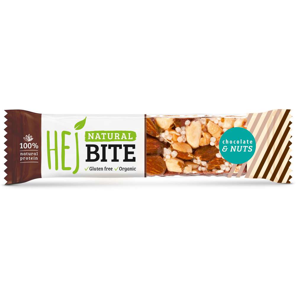 Muesli Bar Natural Bite, Chocolate & Nuts