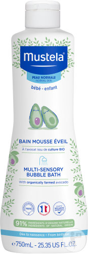 Mustela Baby Stimulating Bubble Bath With Avocado Bottle 750ml