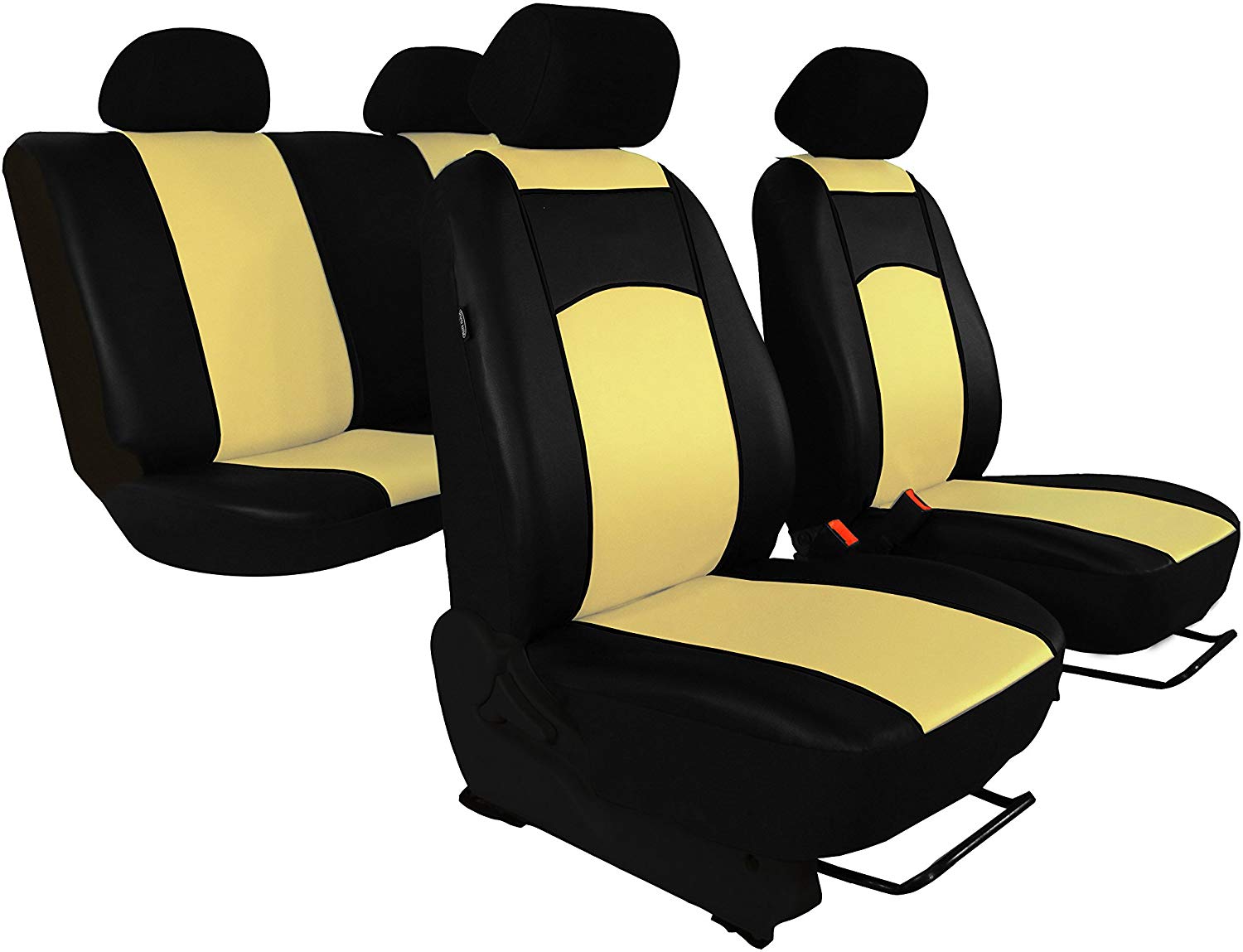 \'Universal Elasticized Seat Covers Set Artificial Leather Suitable for A-Class W168 Design Beige Faux Leather with Decorative Tuning. In This listing.