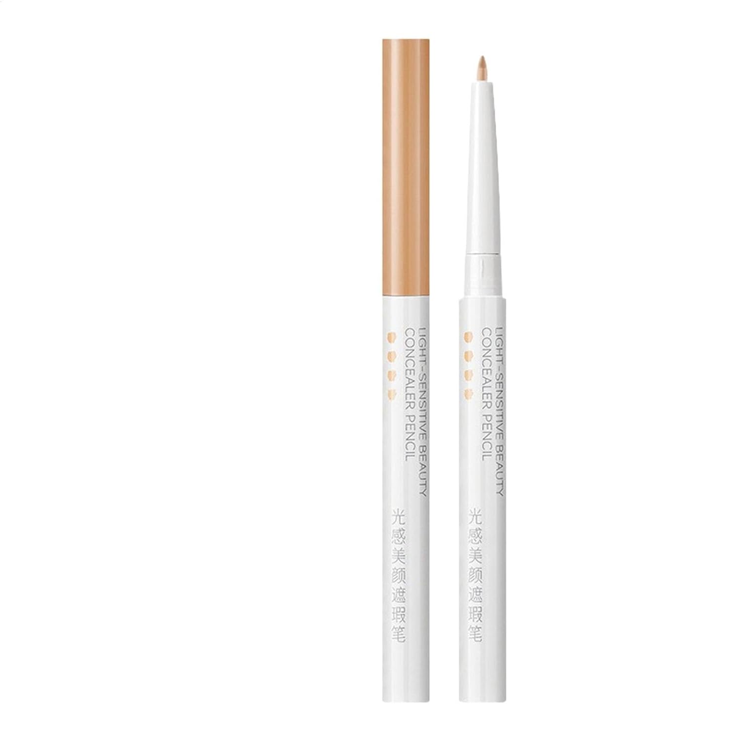 Full Coverage Concealer Stick, Blendable Highlighter Pencil, Long-Lasting Cream Formula, Smooth Matte Finish, for Under Eye & Face Makeup, All Skin Types