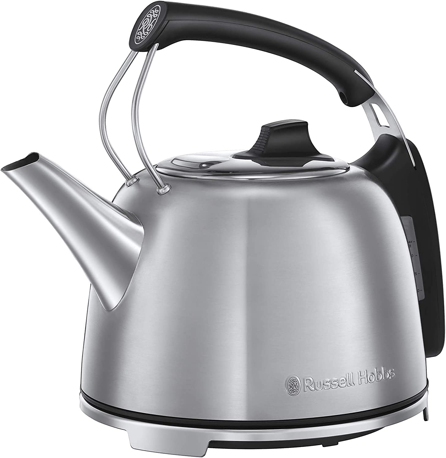 Russell Hobbs Kettle Stainless Steel Retro 65 Year Anniversary Model, 1.2 L, 2400 W, Quick Boil Function, Perfect Pour Spout Spout, Water Level Indicator, Vintage Tea Maker 25860-70
