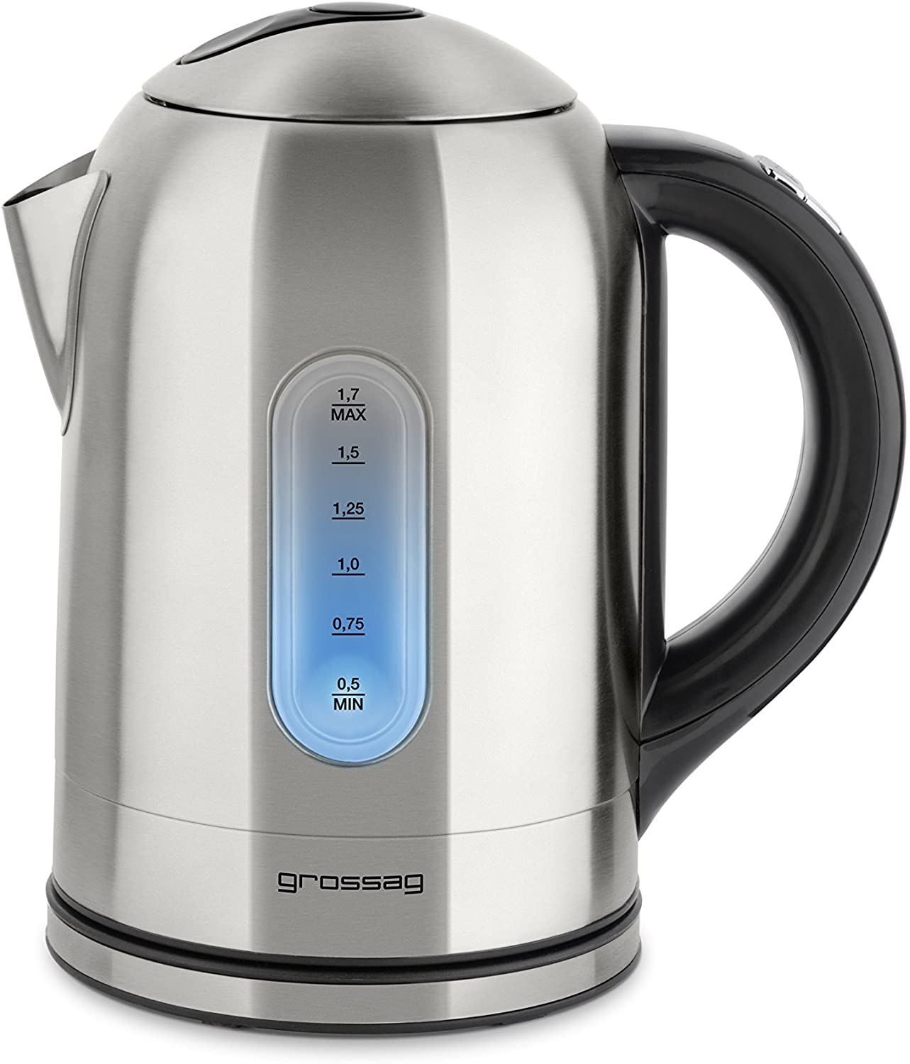 GROSSAG WK 42/Brushed Stainless Steel/Precise Heat Electric Kettle 1.7L 2200 W