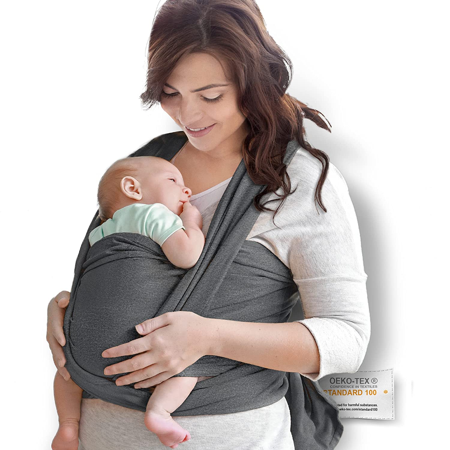 KinderTatzen Universal Baby Sling - Cotton Sling Baby for Newborns & Babies Elastic - 530 x 58 cm Baby Sling <15 kg - Baby Carrier + Instructions (English language not guaranteed)