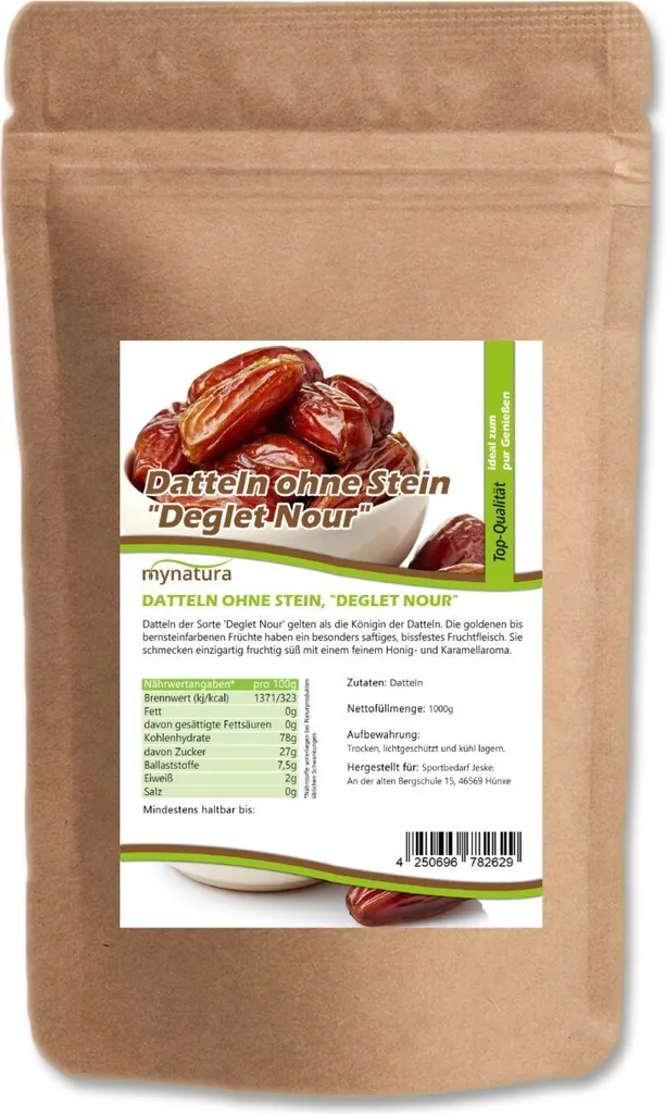 Mynatura Pitted Dates - Deglet Nour 1Kg