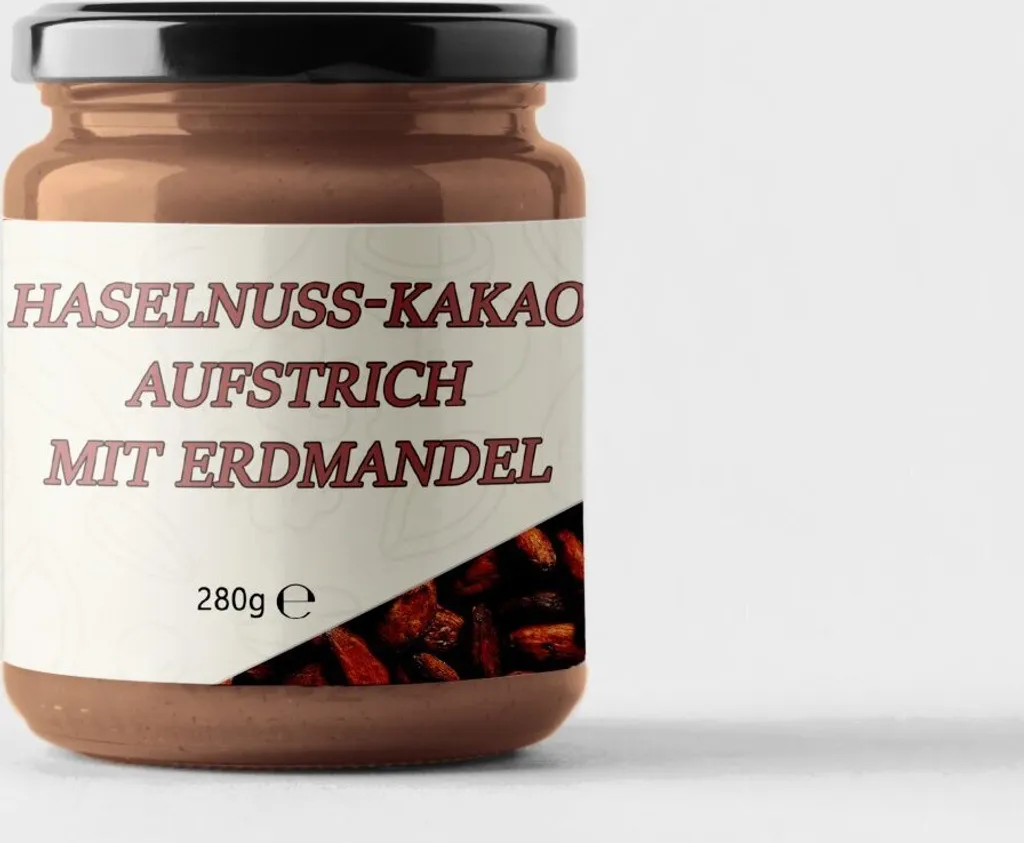 Mynatura Haselnuss Kakao Aufstrich mit Erdmandeln 280g Glas