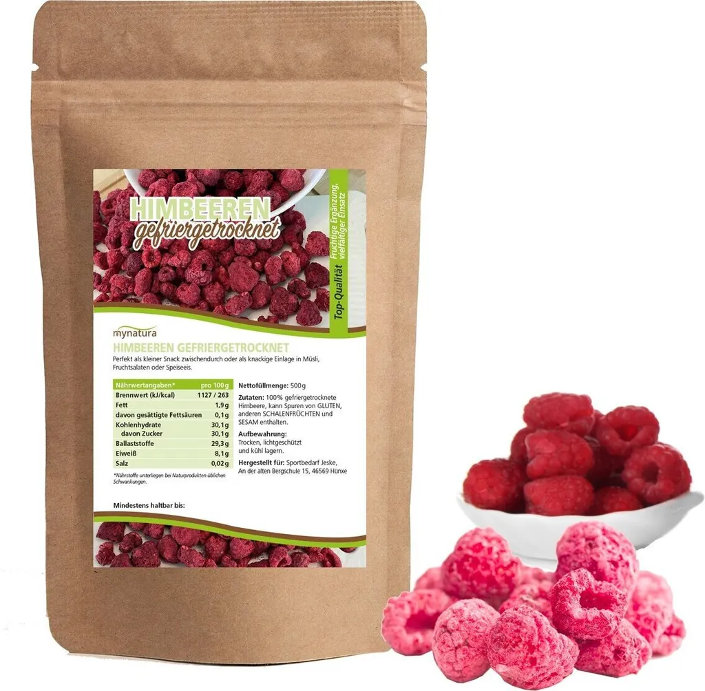 Mynatura freeze-dried raspberries 1 bag
