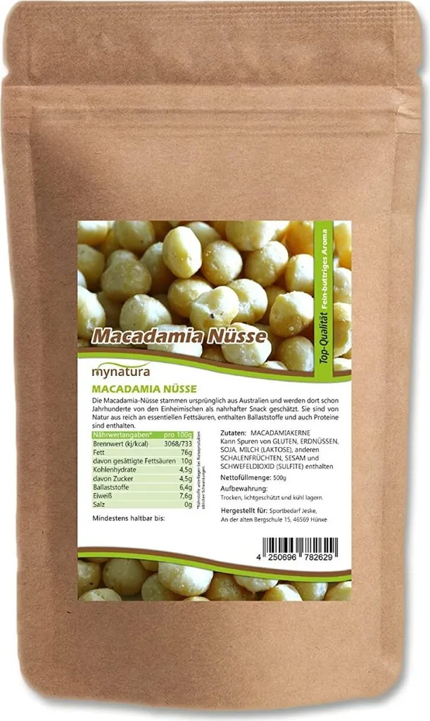 Mynatura Macadamia Nüsse 500g 2 Beutel