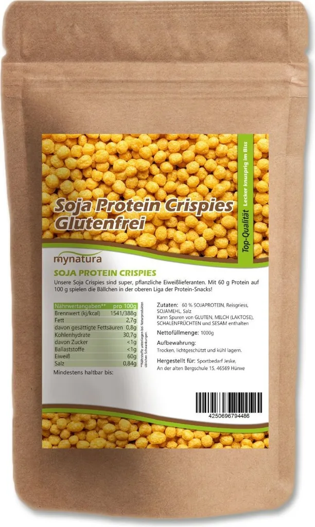 Mynatura Protein Soja Crispies  60% Eiweiß 1000g Beutel