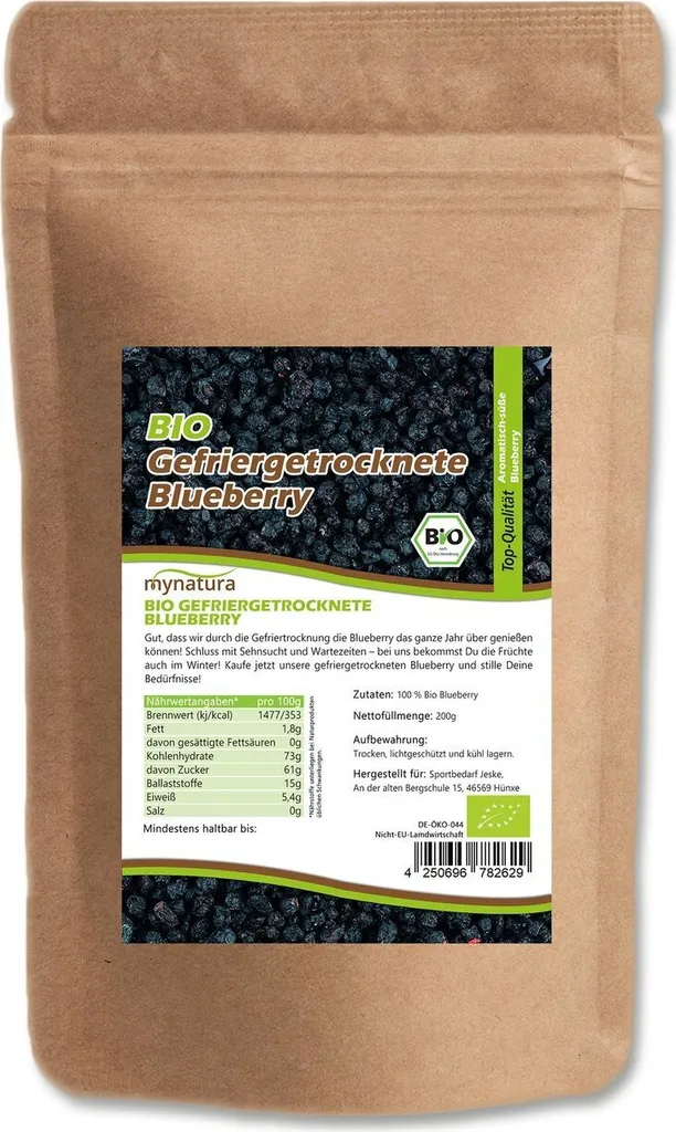 MynaturaBlueberry freeze-dried blueberries 200g 1 bag