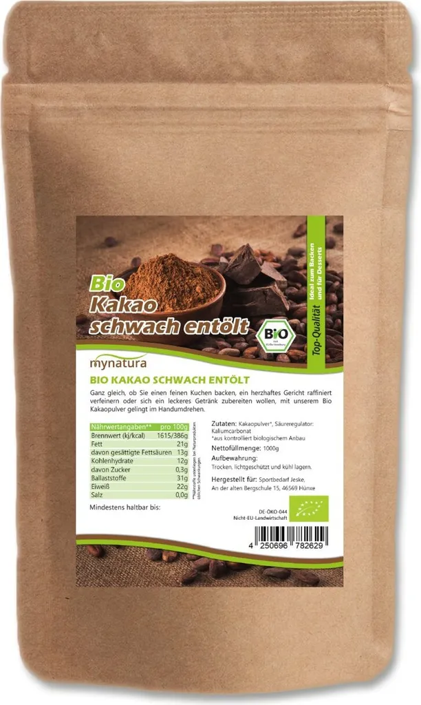 Mynatura Cocoa, slightly defatted - Cocoa powder 1 kg