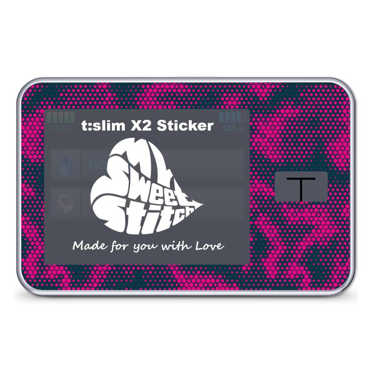 MySweetStitch | Tandem t:slim X2 Sticker | Camo pink