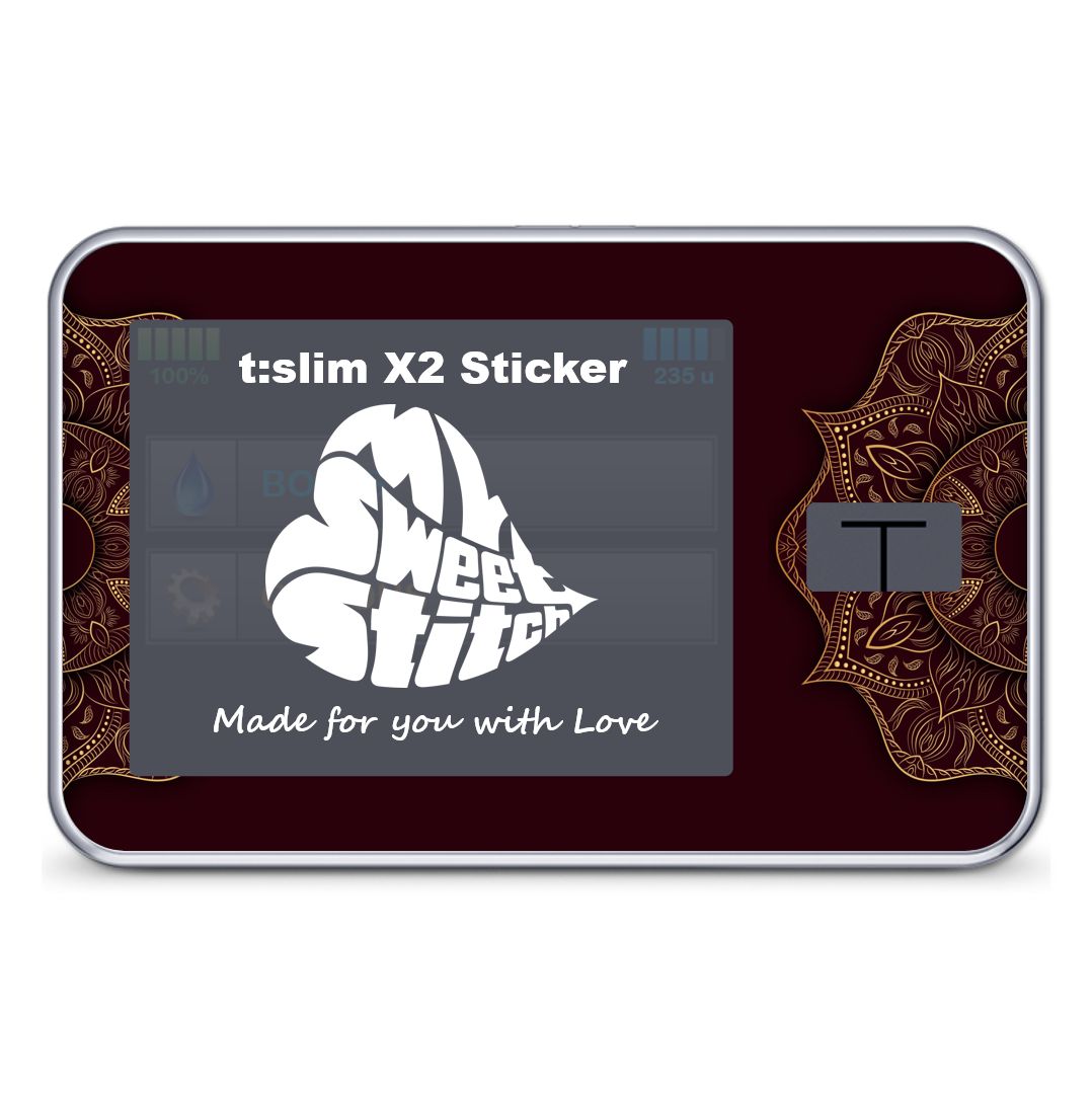 MySWeetstitch | Tandem T: Slim X2 stickers | Indian Red