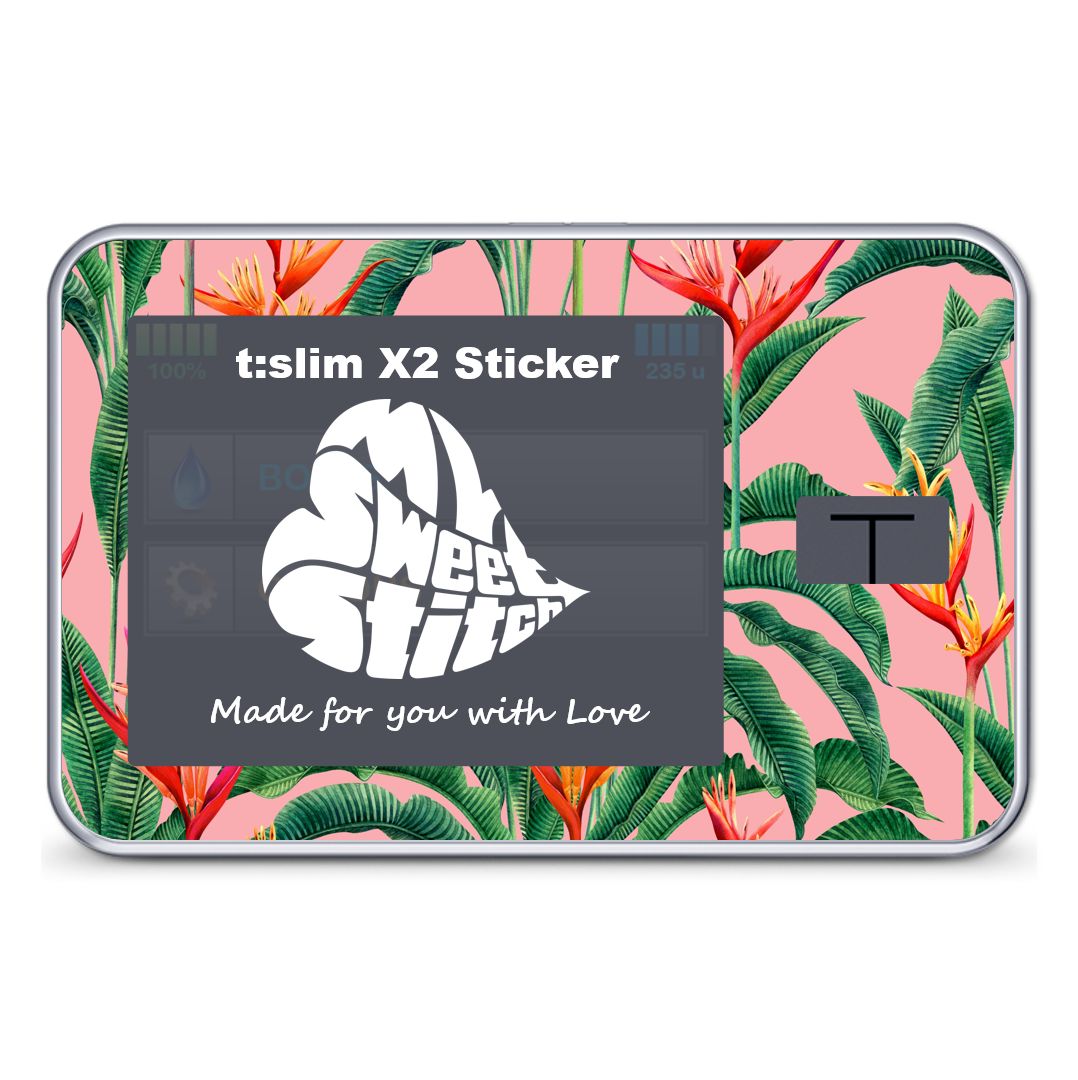 MySWeetstitch | Tandem T: Slim X2 stickers | Tropical pink
