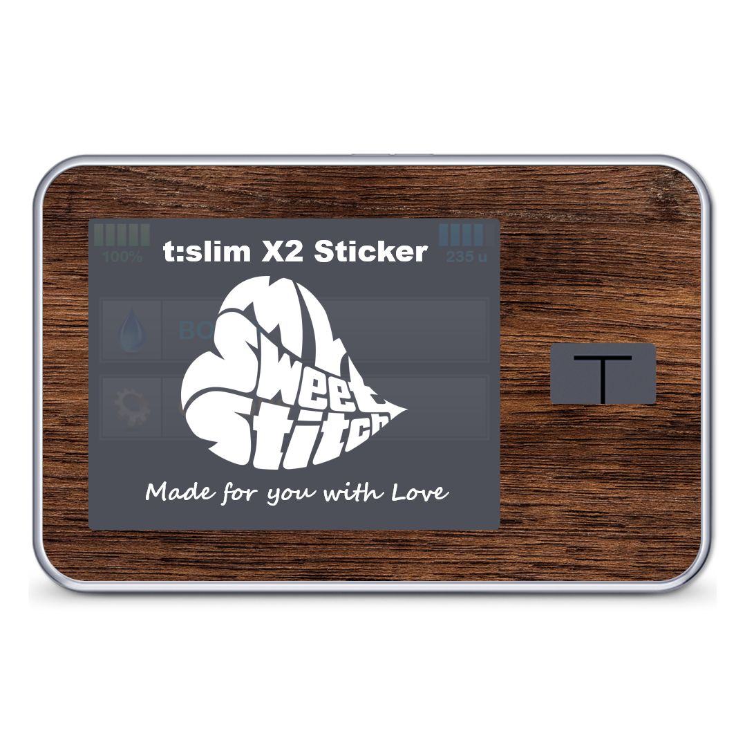 MySWeetstitch | Tandem T: Slim X2 stickers | Wood Dark