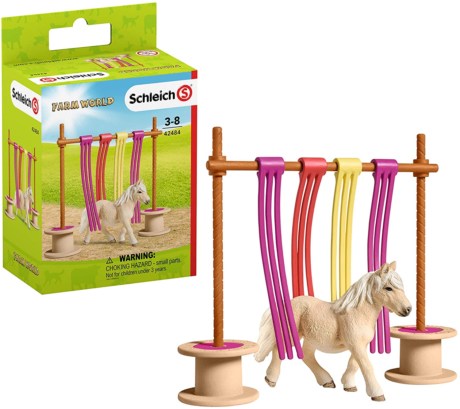 Schleich 42484 Farm World Playset Pony Flutter Curtain Toy from 3 Years