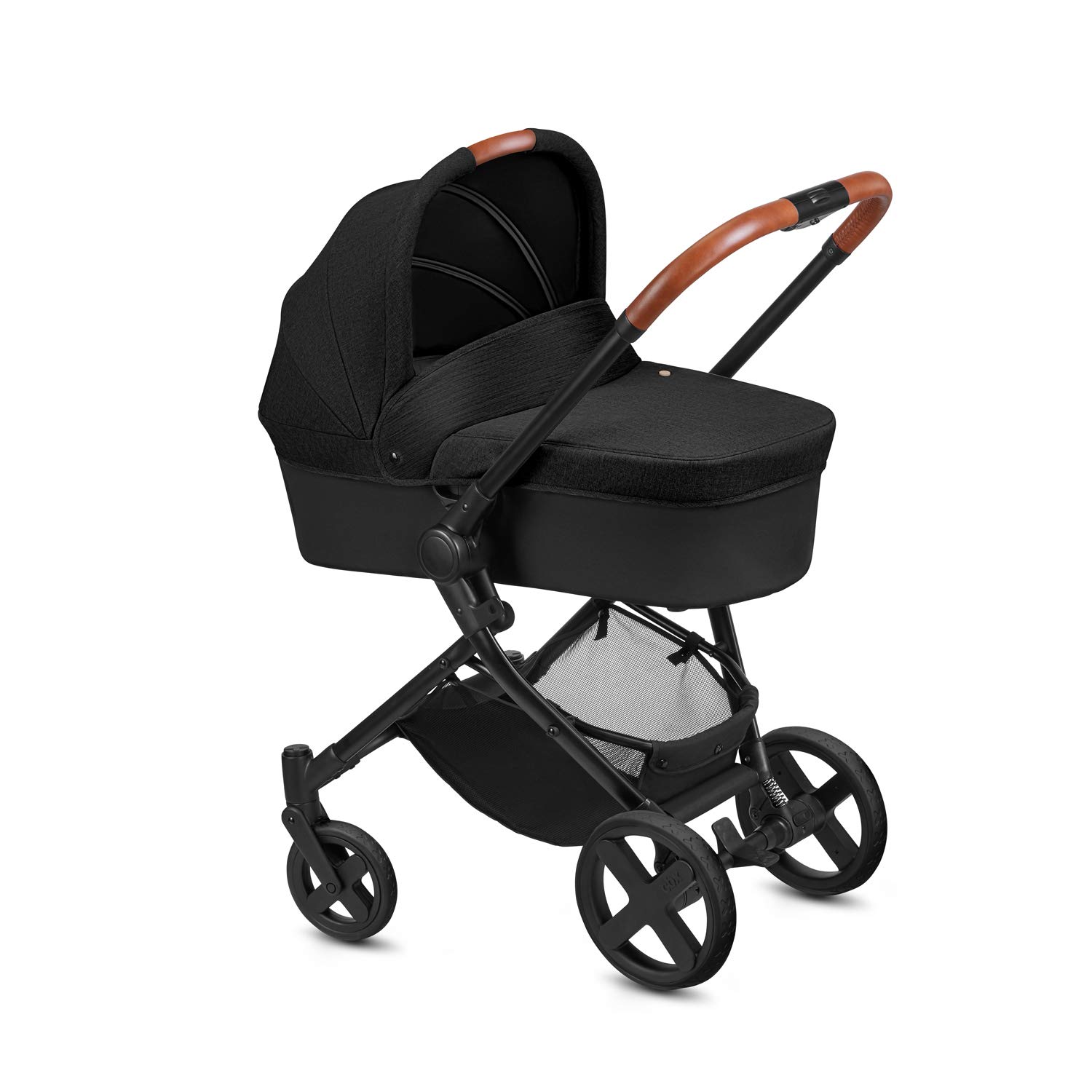 cbx Kody Pure Lux Combination Pushchair with Reversible Sports Seat and Carrycot with Leather Effect Details, Includes Rain Cover, From Birth to 15 kg, Smoky Anthracite