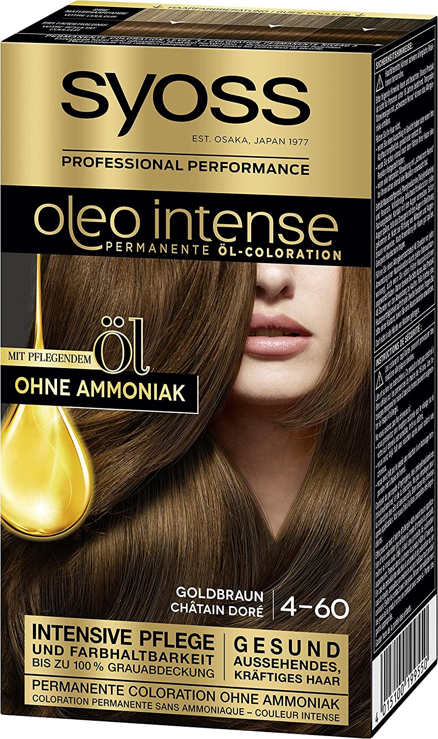 Syoss Oleo Intense Permanent Oil Colouration Hair Colour, 7-10 Natural Blonde with Nourishing Oil and Ammonia Free, Pack of 3 (3 x 115 ml), ‎natural