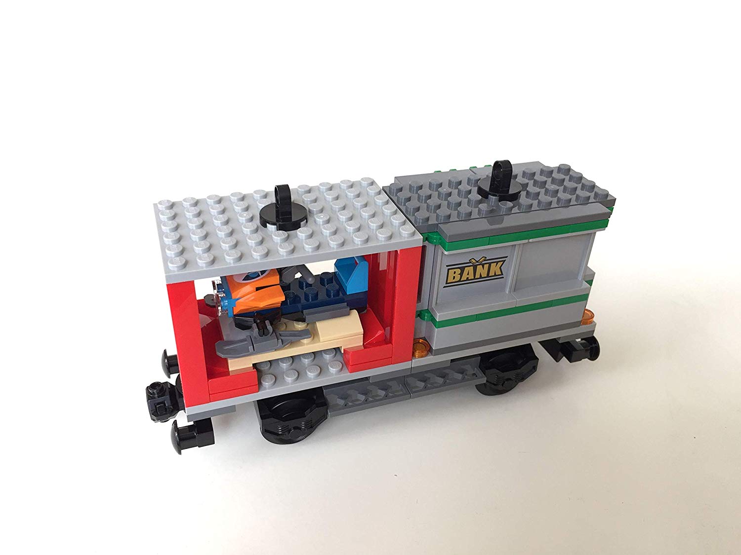 GENUINE Lego City Railway Train with 2 Containers, Container Train 60198)