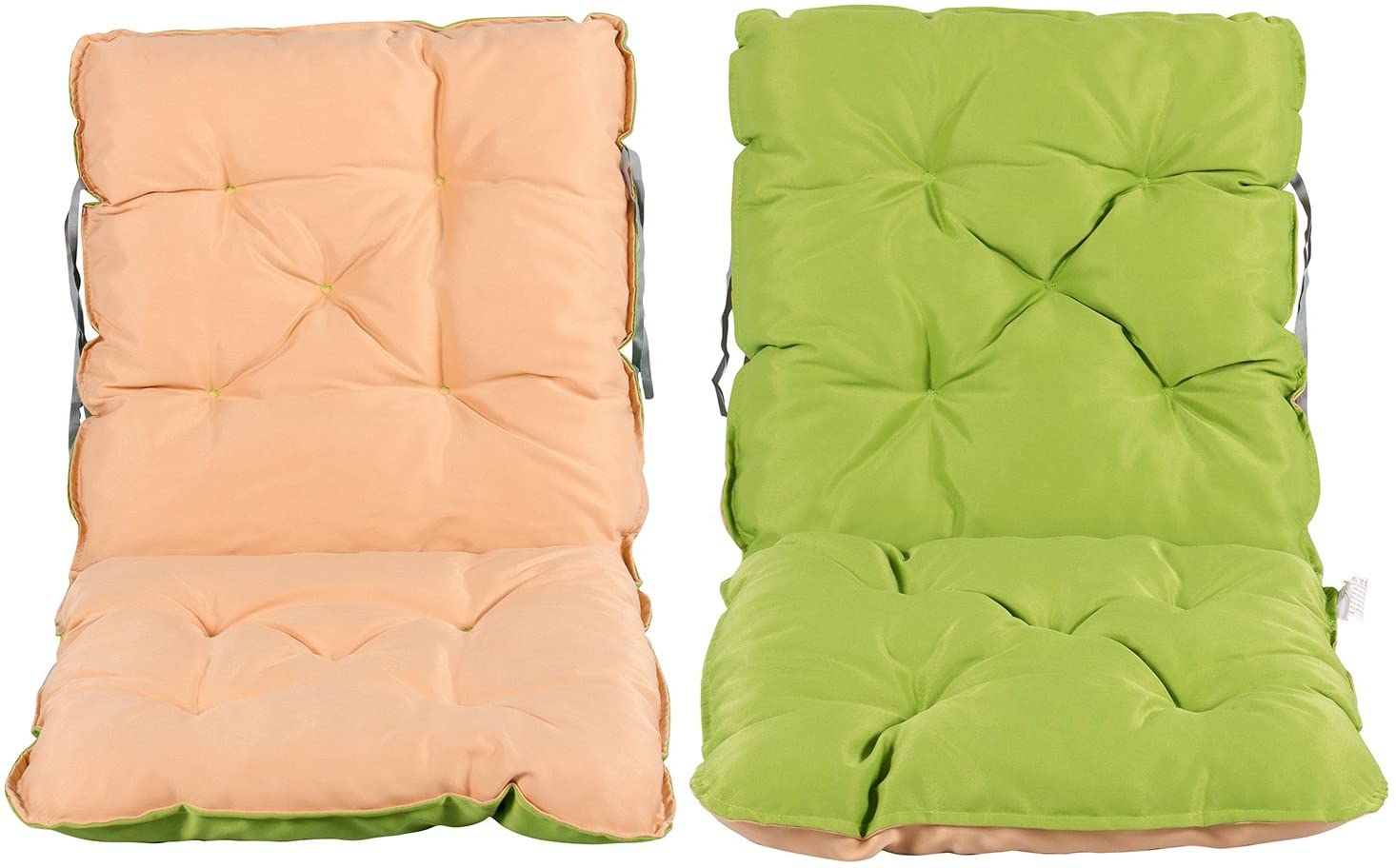 Sea Who Set Of 2 Seat Cushion And Back Cushion, Cushion, Green, 50 X 98 X 8