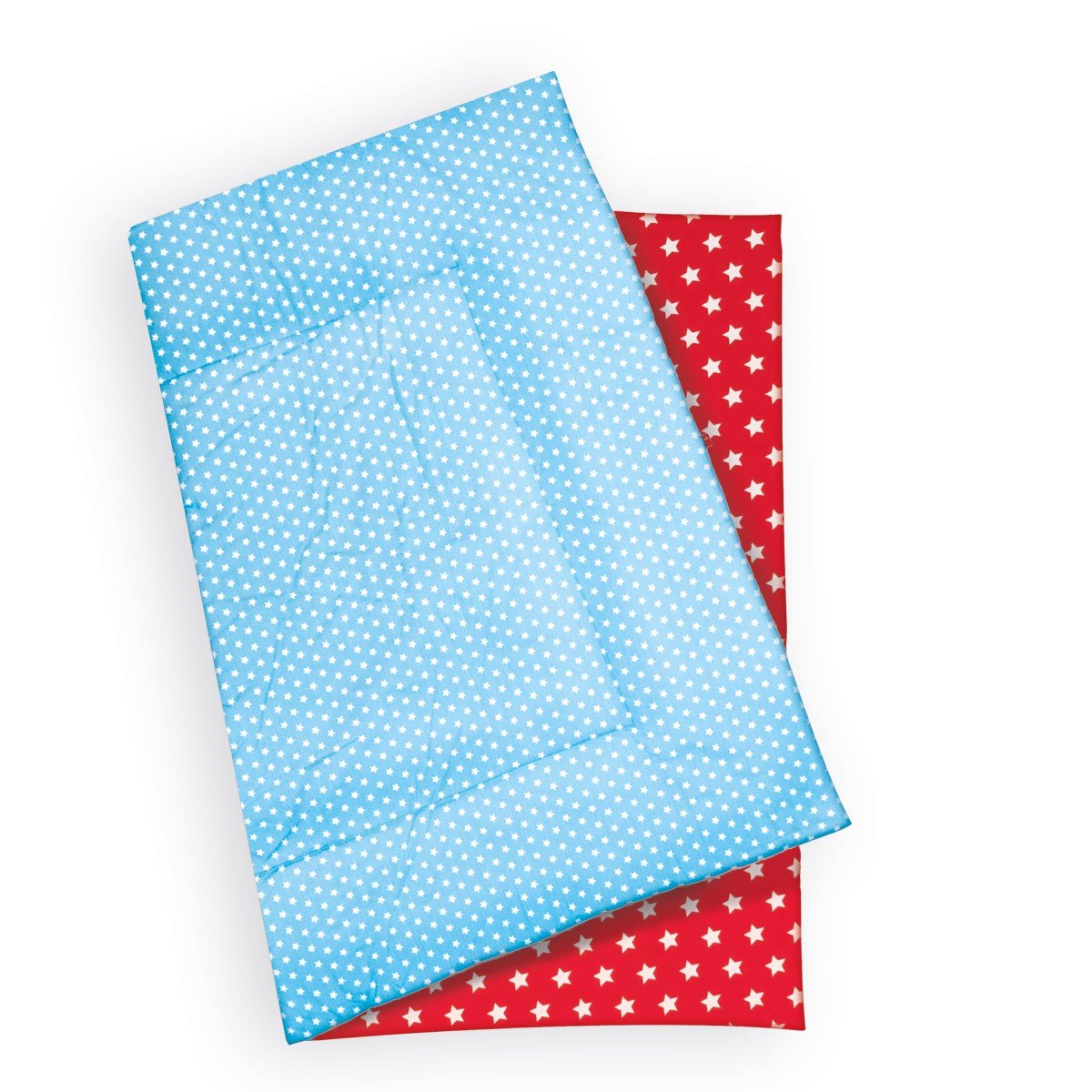 La Fraise Rouge 4251005604618 Pierre Et Jack Light Blue/White and red/White Star Play Mat