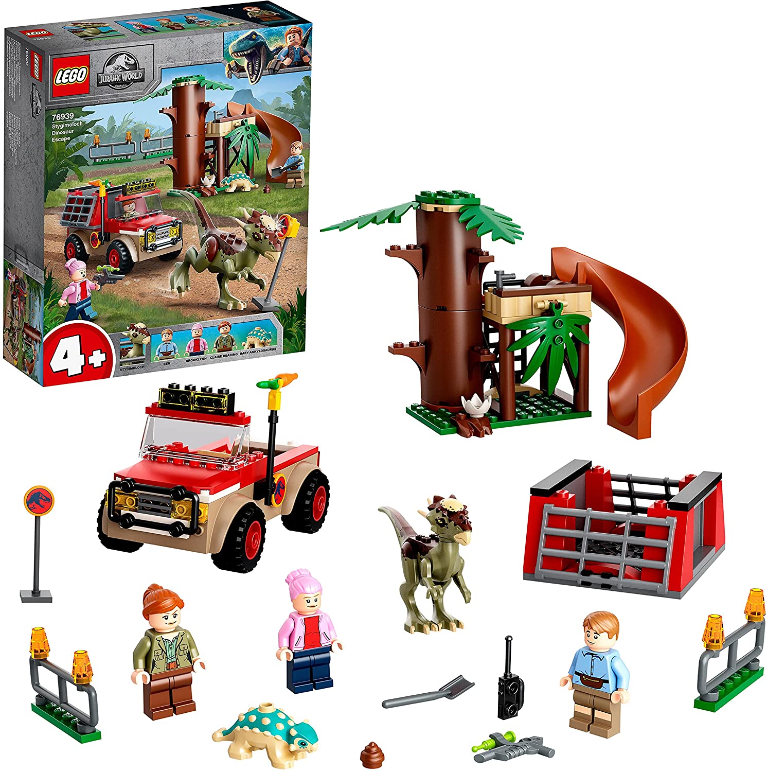 LEGO 76939 Jurassic World Escape of the Stygimoloch Toy, Starter Set for Ch