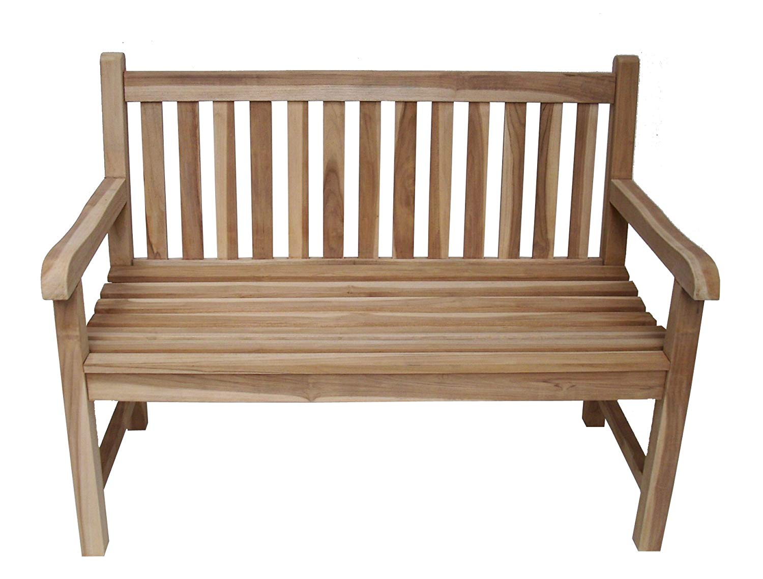 Ambientehome Teak Wood Bench Makati 2-Seater Bench Solid Wood, Natural, 120