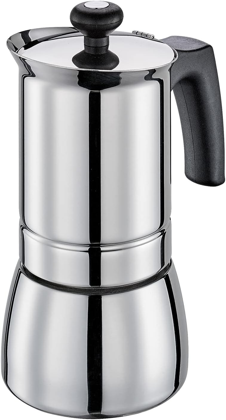 Tosca Espresso Maker 4 Cups Coffee Maker Mocha Pot Induction Silver Cilio